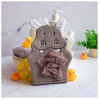 لیف حمام طوسی اسب آبی (10118)